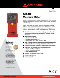 Thumbnail of document Data Sheet - MT-10 Moisture Meter